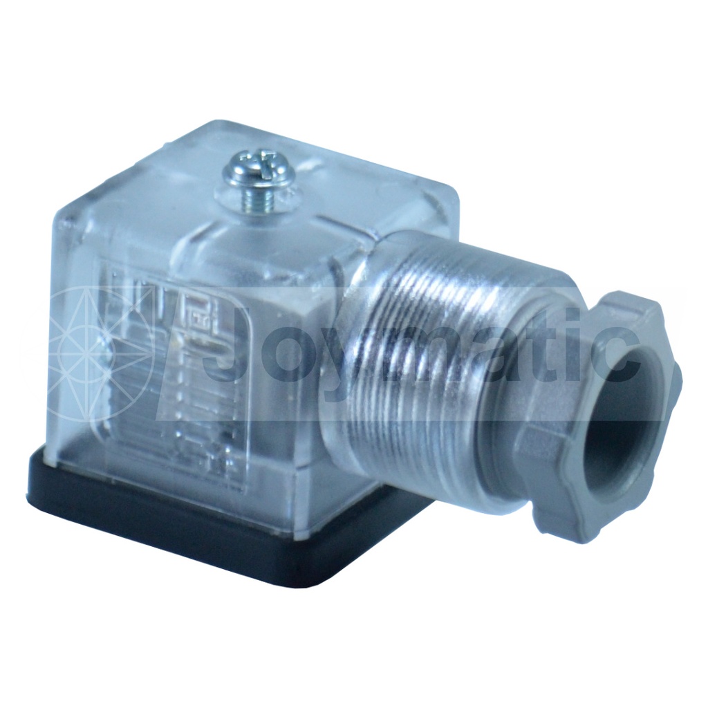 936-9908 (ACC-002) Conector DIN Transparente con LED (12 - 24 VCD)